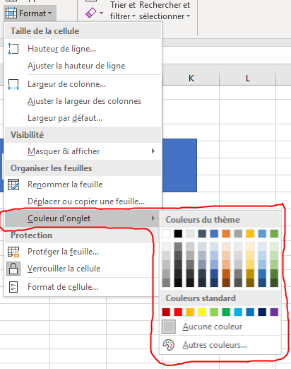 Formater feuilles et classeurs